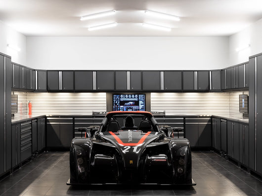 Pro Series 6 Piece Cabinet Set with Base, Wall Cabinet, Locker and Utility Cart