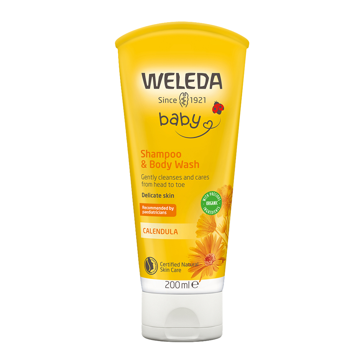 Weleda Calendula 2-in-1 Gentle Shampoo + Body Wash 200 mL