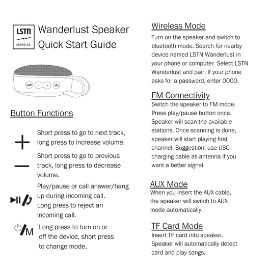 Wanderlust Wireless Speaker