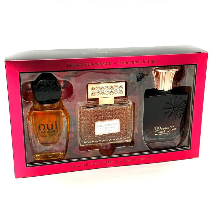 Linn Young EDP Women’s Fragrance Set – Danger Zone, Coeur Frivole & Oui Je T’aime – Linn Young | SupplyNest Canada