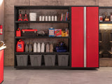 Pro Series 6 Piece Cabinet Set with Base, Wall Cabinet, Locker and Utility Cart
