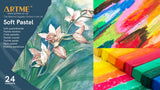 Artme Soft Pastel Paint Sticks Set 24 Assorted Vibrant Colours