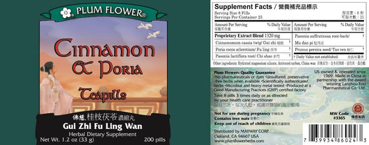 Cinnamon & Poria Teapills (Gui Zhi Fu Ling Wan)