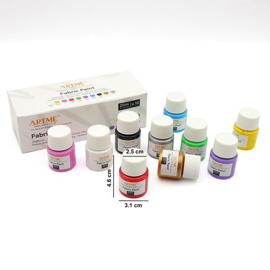 Artme Fabric Paint Set 10 Colours 20ml x 10