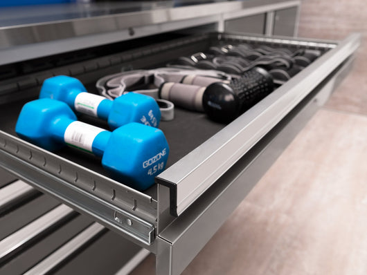 Pro Series 6 Piece Cabinet Set with Base, Wall Cabinet, Locker and Utility Cart