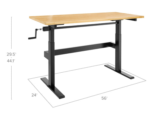 56 in. Manual Adjustable Height Worktable
