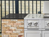 Outdoor Kitchen Signature Series 9 Piece Cabinet Set With Kamado, Platinum Grill and Grill Cabinet