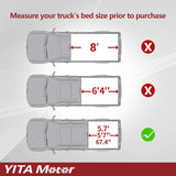 YITAMOTOR® Soft Roll Up Truck Bed Tonneau Cover Compatible with 2019-2025 Dodge Ram 1500 New Body Style 5.7 ft Bed Without Rambox