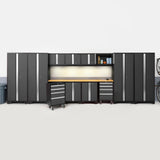 Bold Series 14 Piece Cabinet Set with Tool, Base, Wall Cabinets and 30 in. Lockers