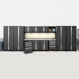 Bold Series 14 Piece Cabinet Set with Tool, Base, Wall Cabinets and 30 in. Lockers