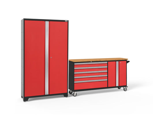 Bold Series 2 Piece Cabinet Set with Project Center and 42 in. Locker