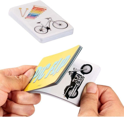 The Pic Flip Card Game by Mattel Games is the perfect game for a quick burst of fun for ages 7 and up