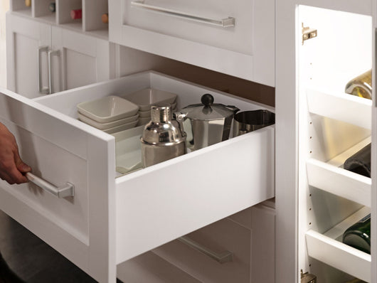 Home Wet Bar 13 Piece Cabinet Set with Wall, Wide Display, Sink Cabinet, Sink, Faucet and Melamine Countertop - 21 in.