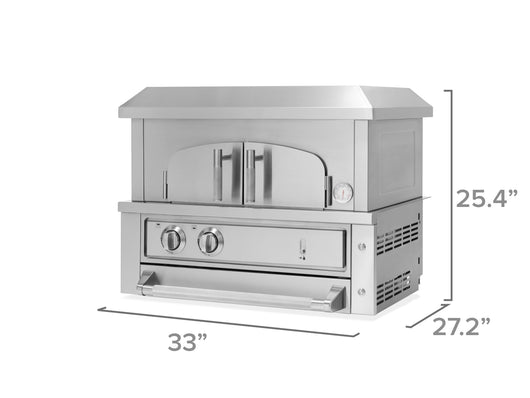 Outdoor Kitchen Platinum 33 in. Built-In Pizza Oven