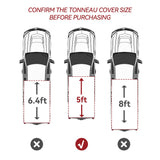 YITAMOTOR® 5 ft Bed Tonneau Cover Hard Tri-fold for 2005-2024 Nissan Frontier Truck 3 Fold