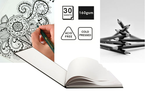 Artme A5 Sketch Pad, 30 Sheets 160gsm, Spiral Bound, Sketchbook - 2pk