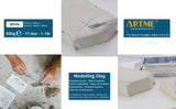 ARTME Air Dry Clay White 1000g (500g x 2pk) Modelling Clay Air Hardening