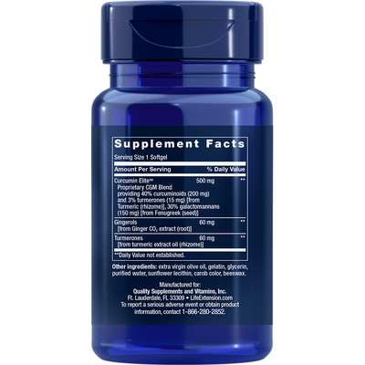 Advanced Curcumin Elite with Ginger & Turmerones (30 Softgels)