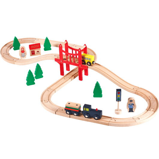 Wooden Train Set - Deluxe