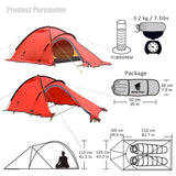 Ultralight Waterproof Alpine Tent 4 Season 2 Person