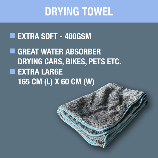 CARSHARK Microfibre Car Drying Towel, Extra Large