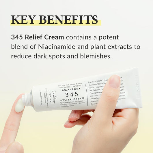 Dr.Althea 345 Relief Cream – Daily Face Moisturizer with Niacinamide & Panthenol |1.7 Fl Oz