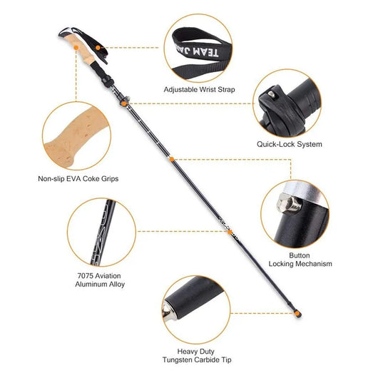 Aluminium Folding Hiking Sticks