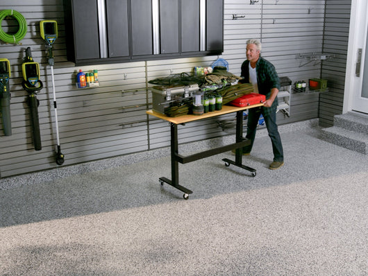 56 in. Manual Adjustable Height Worktable