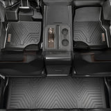 YITAMOTOR® 17-23 Honda Ridgeline Crew Cab Floor Mats Cargo Liner, Custom-Fit Black TPE 1st, 2nd & 3rd Row All-Weather Protection