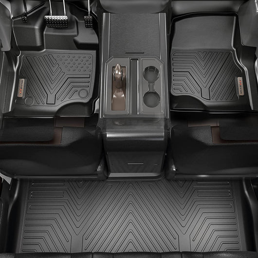 YITAMOTOR® 17-23 Honda Ridgeline Crew Cab Floor Mats Cargo Liner, Custom-Fit Black TPE 1st, 2nd & 3rd Row All-Weather Protection