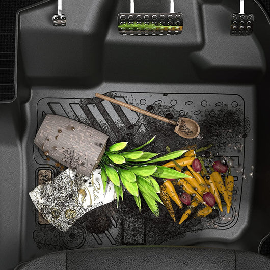 YITAMOTOR® 17-23 Honda Ridgeline Crew Cab Floor Mats Cargo Liner, Custom-Fit Black TPE 1st, 2nd & 3rd Row All-Weather Protection