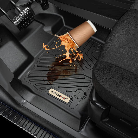 YITAMOTOR® 17-23 Honda Ridgeline Crew Cab Floor Mats Cargo Liner, Custom-Fit Black TPE 1st, 2nd & 3rd Row All-Weather Protection