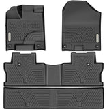 YITAMOTOR® 17-23 Honda Ridgeline Crew Cab Floor Mats Cargo Liner, Custom-Fit Black TPE 1st, 2nd & 3rd Row All-Weather Protection