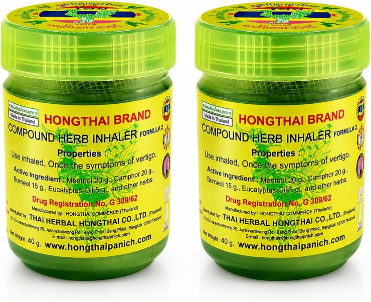 Hong Thai Herbal Inhaler – 2 Pack (40 g)