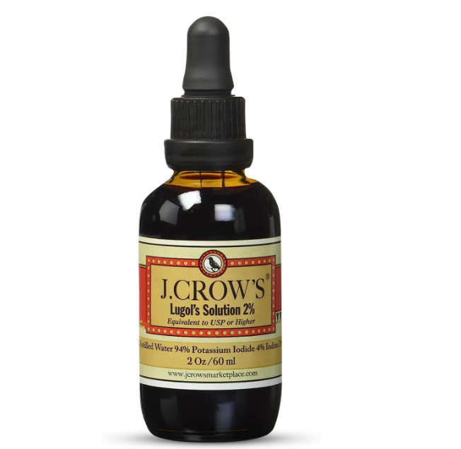 J.Crow’s Lugol’s Solution of Iodine 2oz | High Purity Iodine Drops – UK Stock Fast Delivery