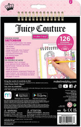 Juicy Couture Creative Fashion Sketchbook by Make It Real - Includes Stencils & Stickers - Art and Design Kit for Girls