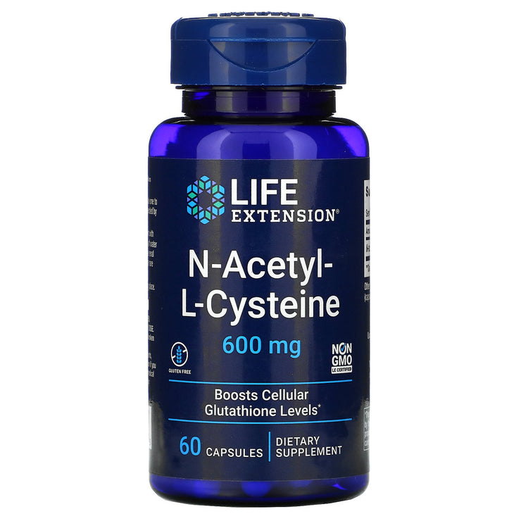 N-Acetyl-L-Cysteine (NAC) (600 mg) (60 Capsules) – Life Extension | SupplyNest Canada
