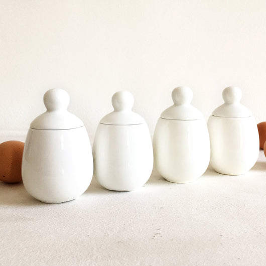 AggCoddler Malin Porcelain Multi-Purpose 4-Piece Gourmet Egg Cooker Set