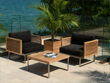 Monterey 6 Seater Chat Set with Coffee Table and Side Table
