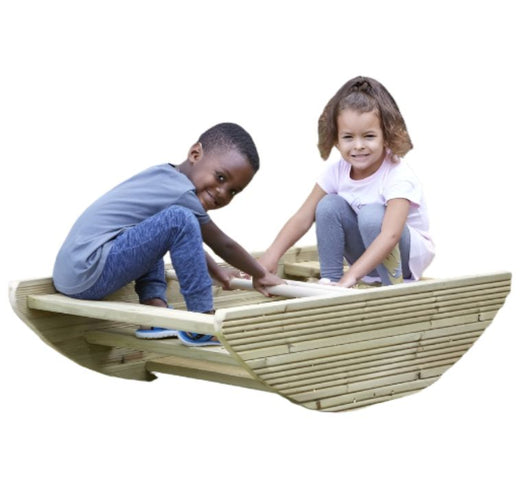 Outdoor Rocking Boat And Steps