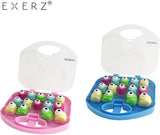 EXERZ Paper Punch Set 14pcs Art & Craft in a Storage Box - Pink