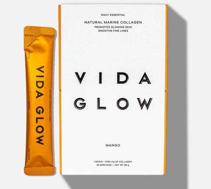 Natural Marine Collagen Sachets - Mango – Vida Glow | SupplyNest Canada