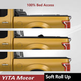 YITAMOTOR® Soft Roll Up Truck Bed Tonneau Cover for 2015-2022 Chevy Colorado/GMC Canyon, Fleetside 6.2 ft Bed
