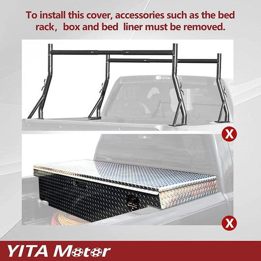 YITAMOTOR® Soft Roll Up Truck Bed Tonneau Cover for 2015-2022 Chevy Colorado/GMC Canyon, Fleetside 6.2 ft Bed