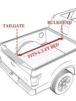 YITAMOTOR® Soft Roll Up Truck Bed Tonneau Cover for 2015-2022 Chevy Colorado/GMC Canyon, Fleetside 6.2 ft Bed