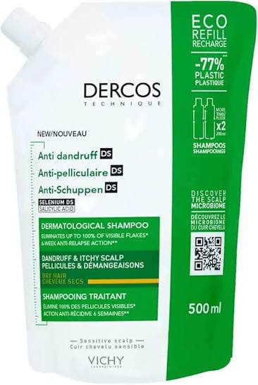 Vichy Dercos Anti-Dandruff Shampoo for Dry Hair – 500 mL