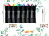 ARTME Watercolour Brush Pens 24 Colours + 1 Water Brush