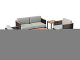 Monterey 6 Seater Chat Set with Coffee Table and Side Table