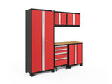 Bold Series 6 Piece Cabinet Set with Tool, Base, Wall Cabinets and 30 in. Locker
