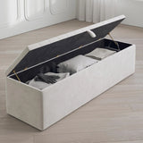 Boucle Bed with Ottoman Storage Option